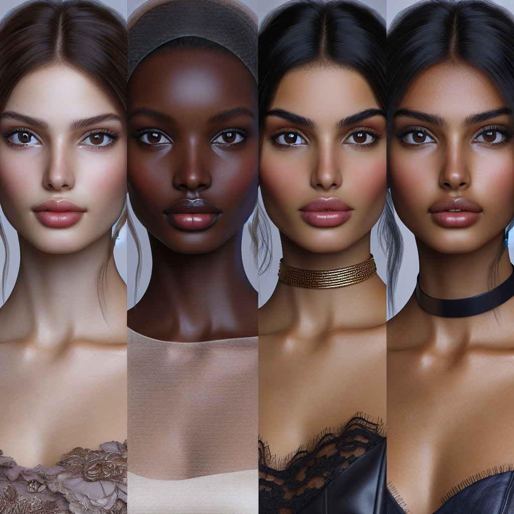 Realistic stock image of women in elegant dresses